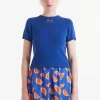 S/S Bow Embellished Sweater - Blue