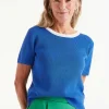 S/S Contrast Sweater - Blue