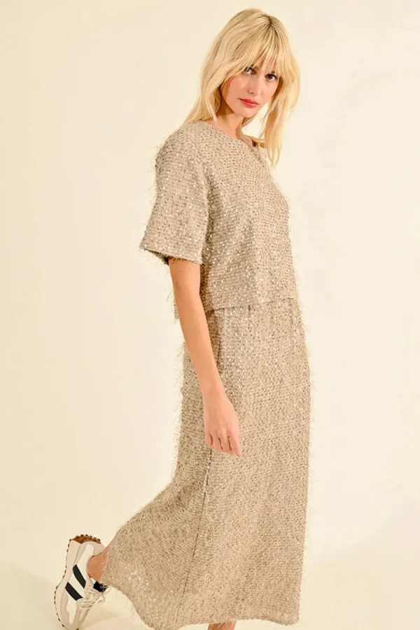 S/S Sequined Top