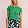 S/S Textured Sweater - Green