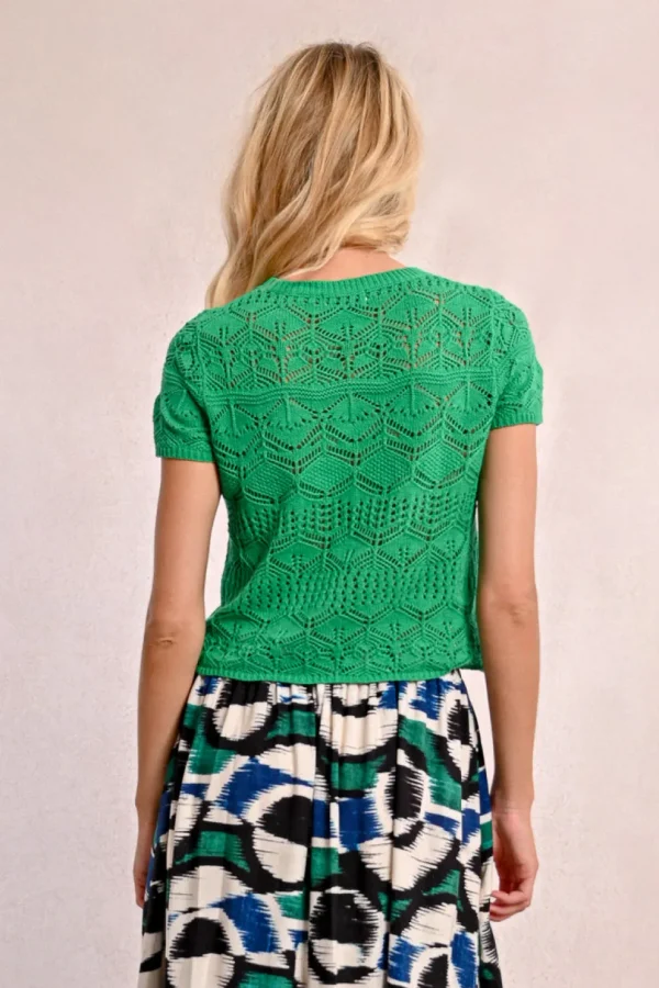 S/S Textured Sweater - Green