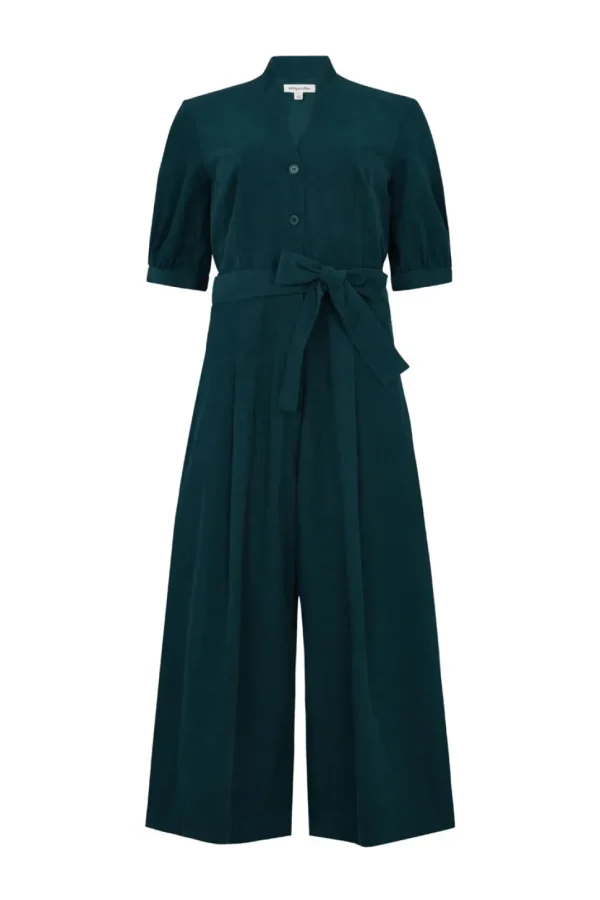 Stella Needlecord Deep Teal Jumpsuit