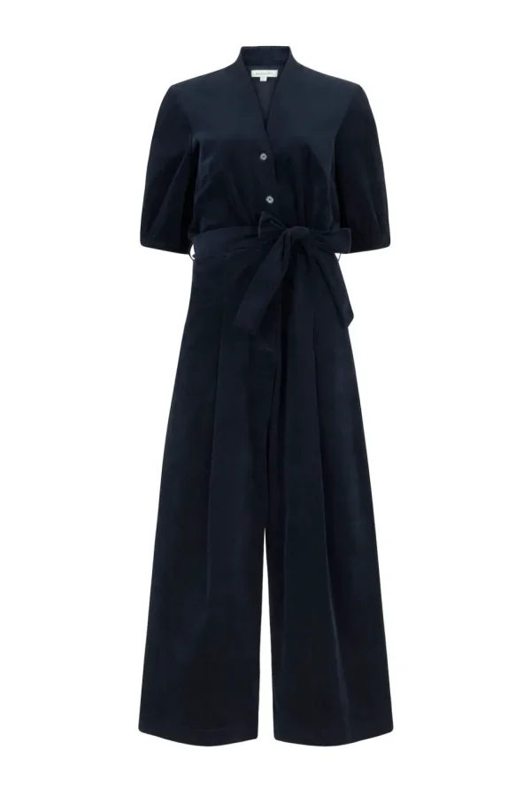 Stella Needlecord Navy Black Jumpsuit