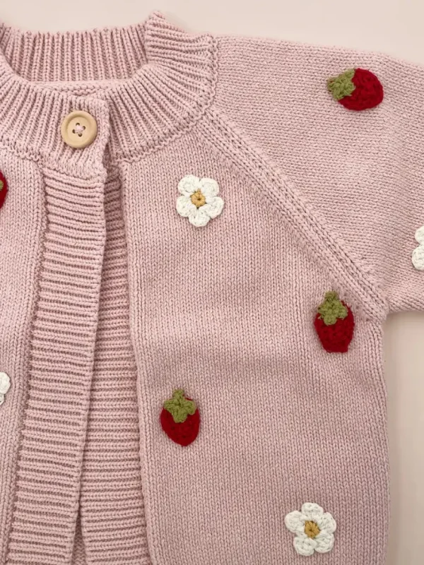 Strawberry Flower Cardigan