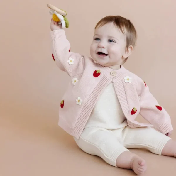 Strawberry Flower Cardigan
