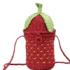 Strawberry Straw Crossbody Bag