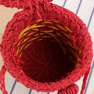 Strawberry Straw Crossbody Bag