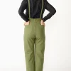 Stretch Denim Overalls - Olive