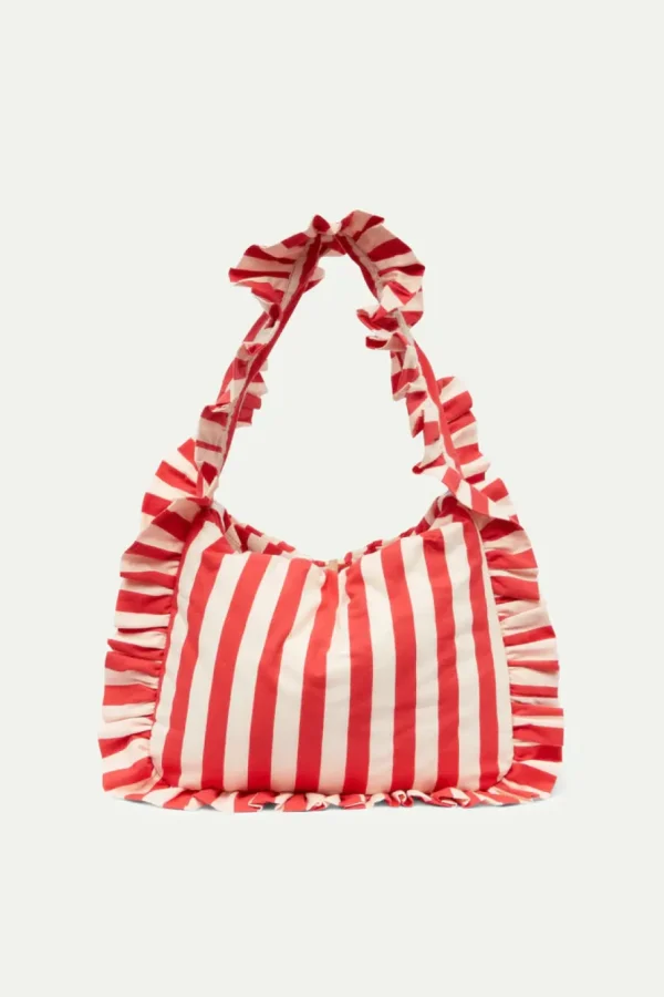 Stripe Print Shoulder Bag