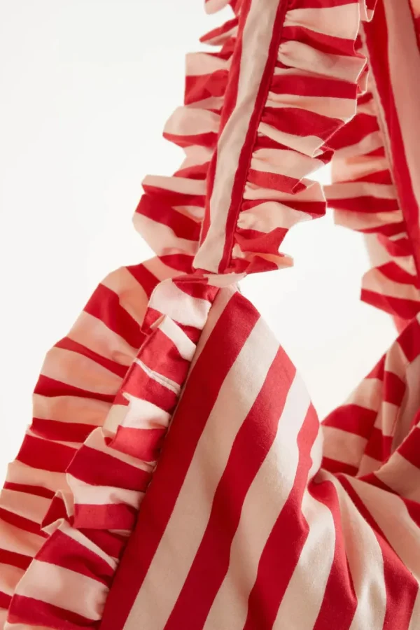 Stripe Print Shoulder Bag
