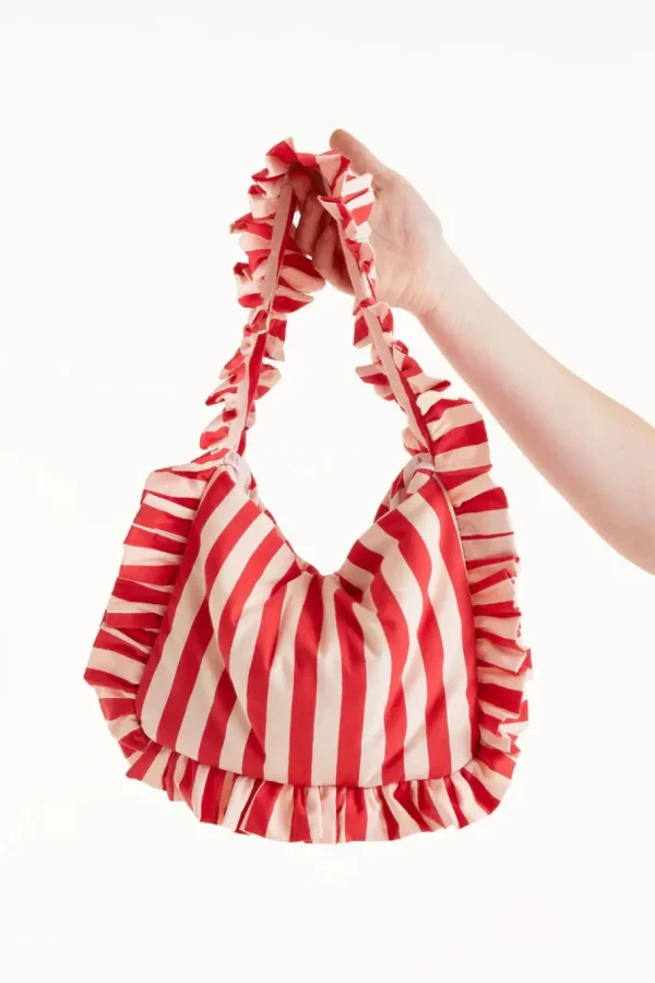 Stripe Print Shoulder Bag