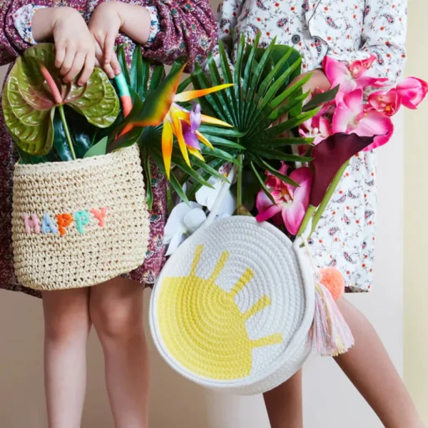 Sun Woven Cotton Rope Bag