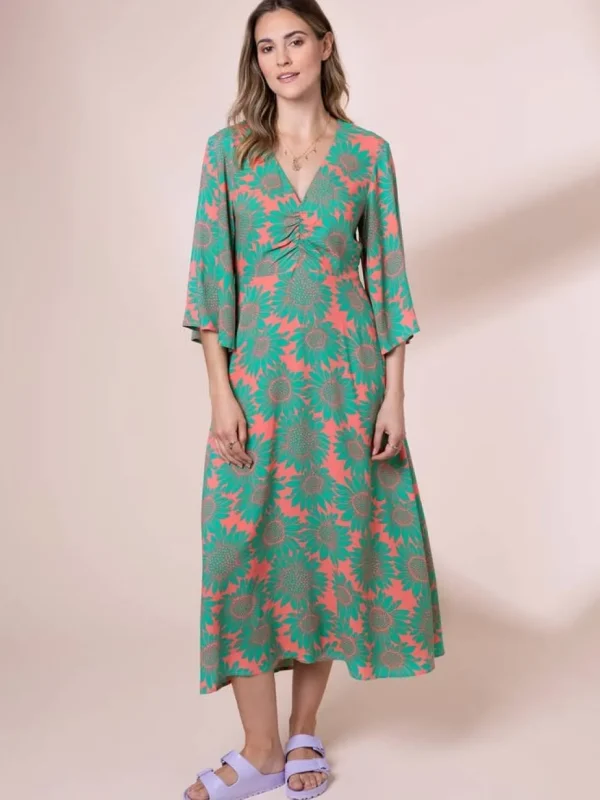 Sunflowers Erin Midi Dress