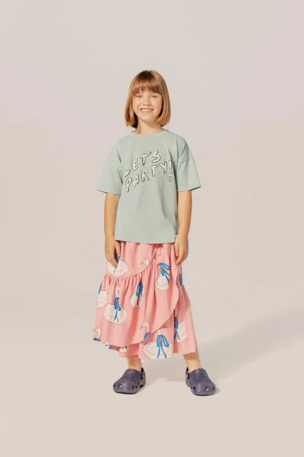 Swans Allover Print Skirt