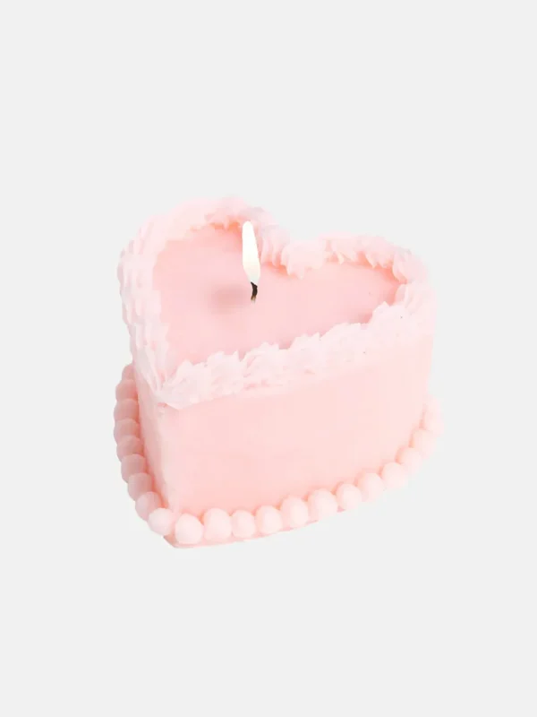 Sweetie 3D Candle Heart Cake - Pink