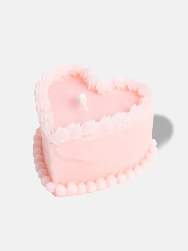Sweetie 3D Candle Heart Cake - Pink