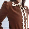 Tanya Top - Baby Cord in Ginger