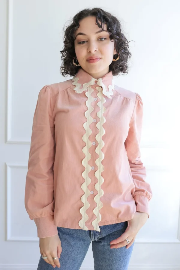 Tanya Top - Baby Cord in Petal