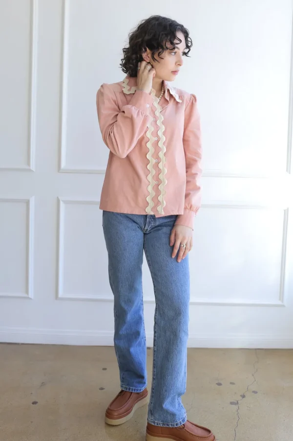 Tanya Top - Baby Cord in Petal