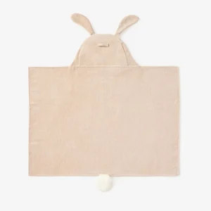 Taupe Bunny Hooded Baby Bath Wrap