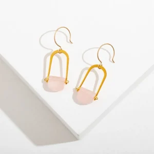 Teara Earrings - Rose Quartz