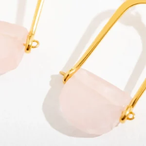Teara Earrings - Rose Quartz
