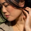 Teardrop Threader Earring - 18K Gold Plated