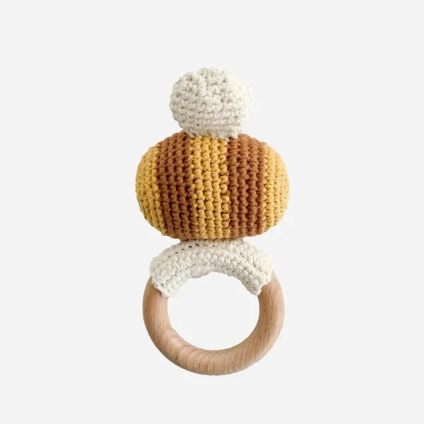 Teether Bee Cotton Crochet Rattle