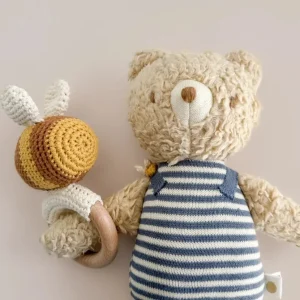 Teether Bee Cotton Crochet Rattle