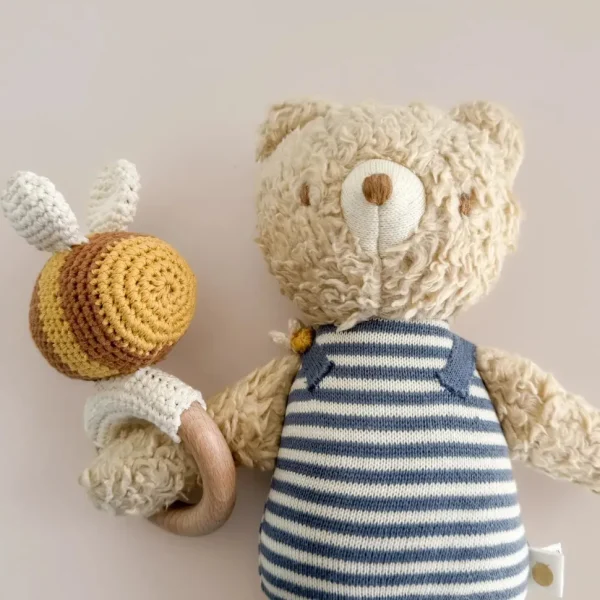 Teether Bee Cotton Crochet Rattle