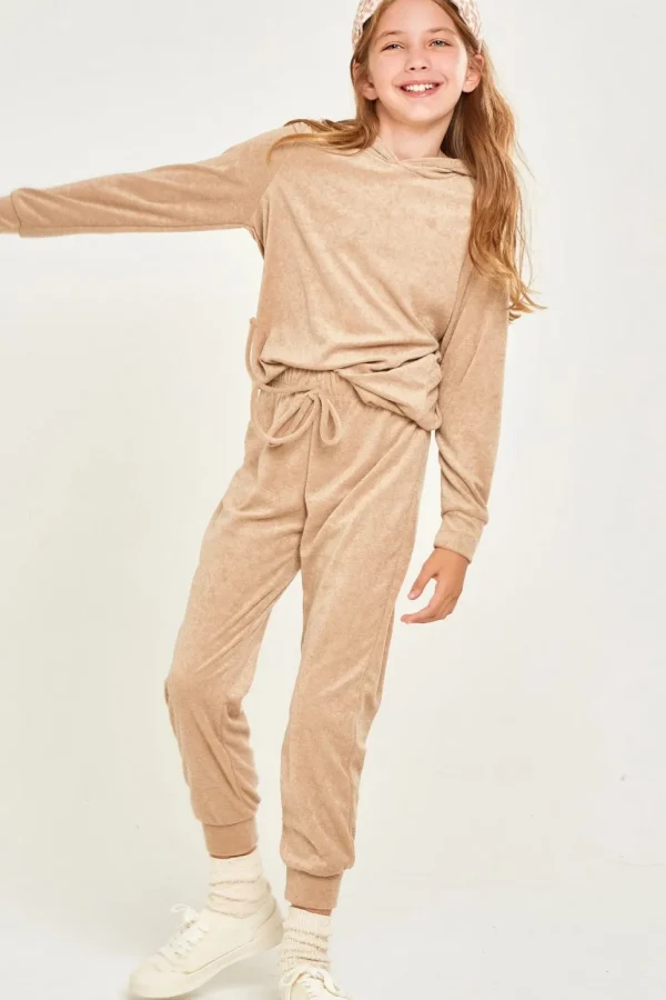Terry Hoodie and Jogger Set - Taupe