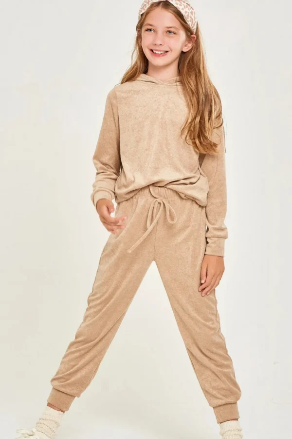 Terry Hoodie and Jogger Set - Taupe