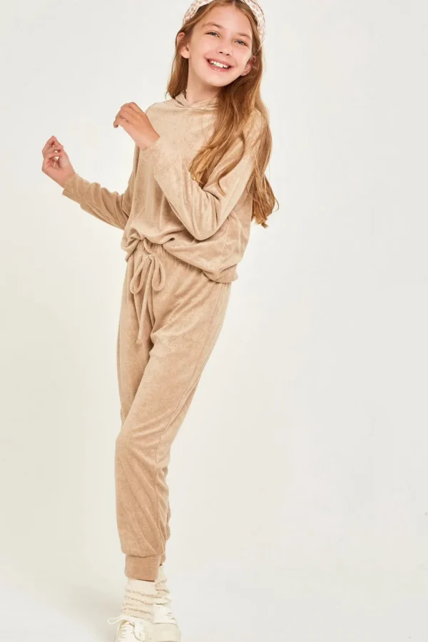 Terry Hoodie and Jogger Set - Taupe