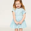 The Bow Back Dress - Linen Stripe