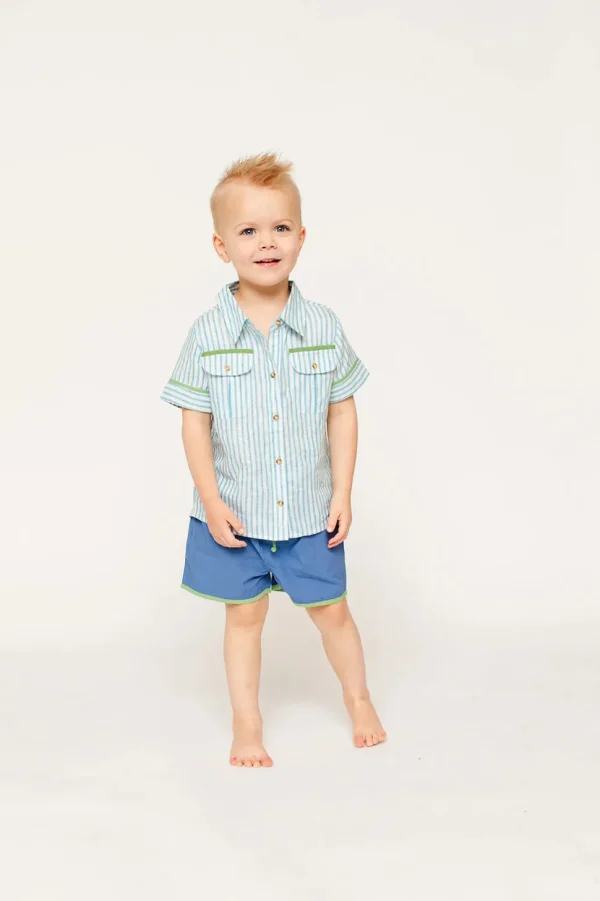 The Sea Shirt - Linen Stripe