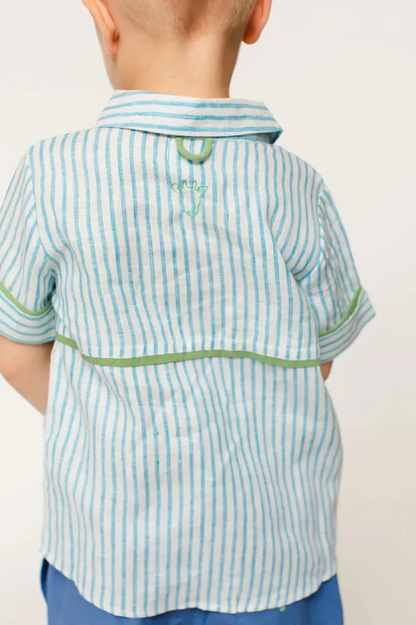 The Sea Shirt - Linen Stripe