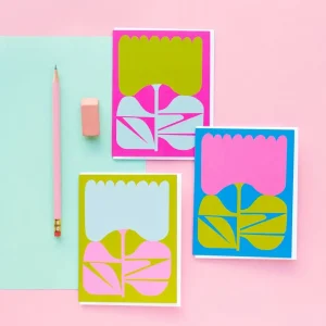 Three Tulips Greeting Card Box Set of 6