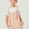 Tie Button-Front Romper
