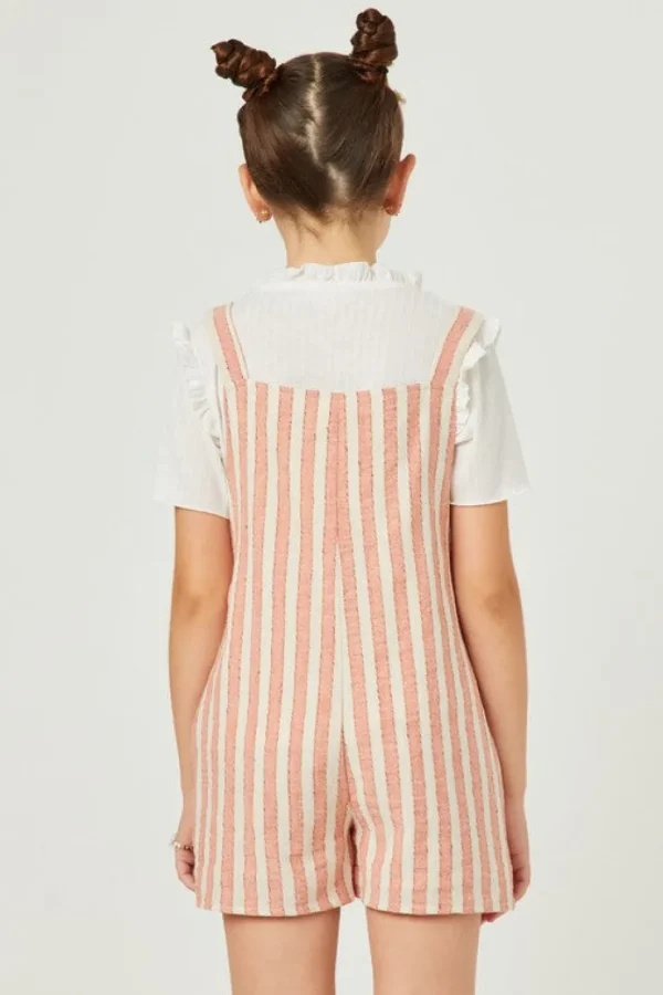 Tie Button-Front Romper