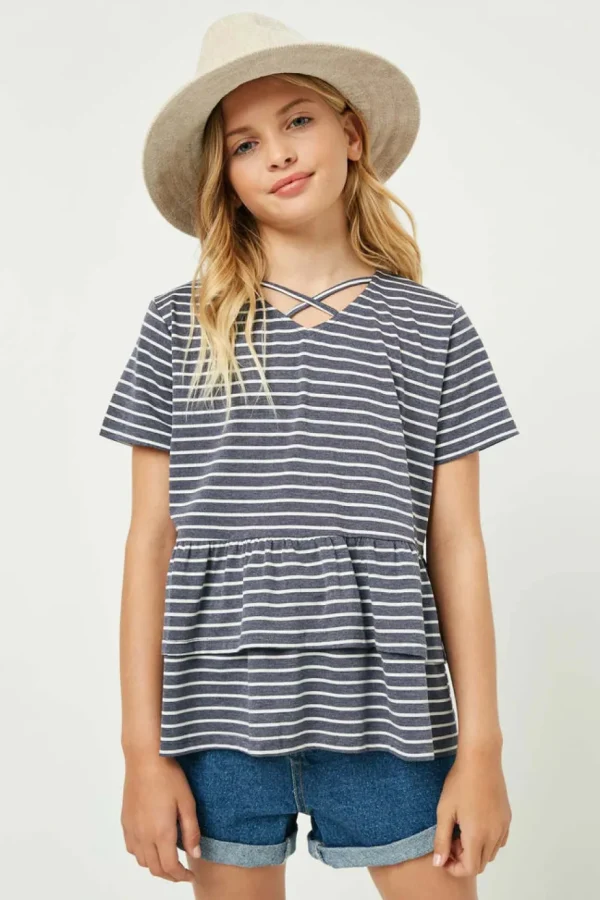 Tiered Cross Back Top