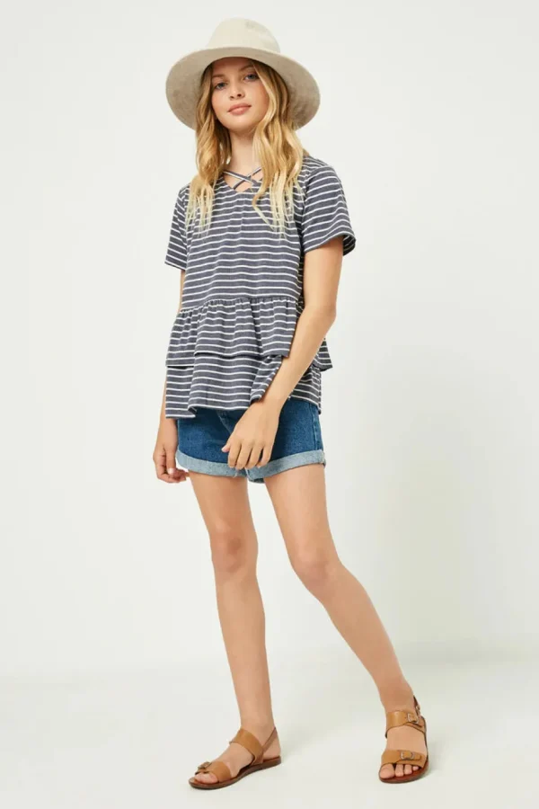 Tiered Cross Back Top