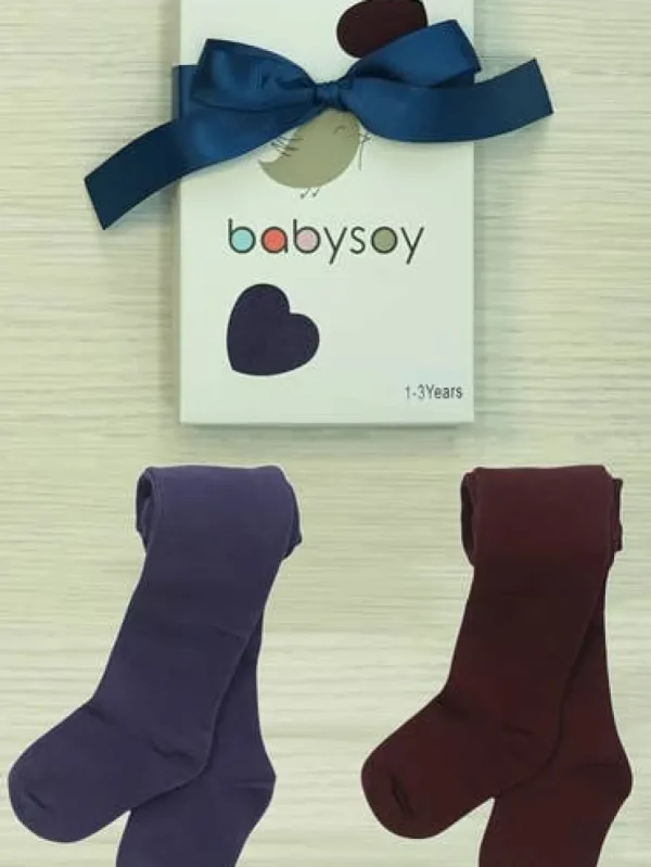 Tights - Set of 2 (Purple + Burgundy)