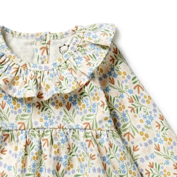Tinker Floral Organic Ruffle Dress