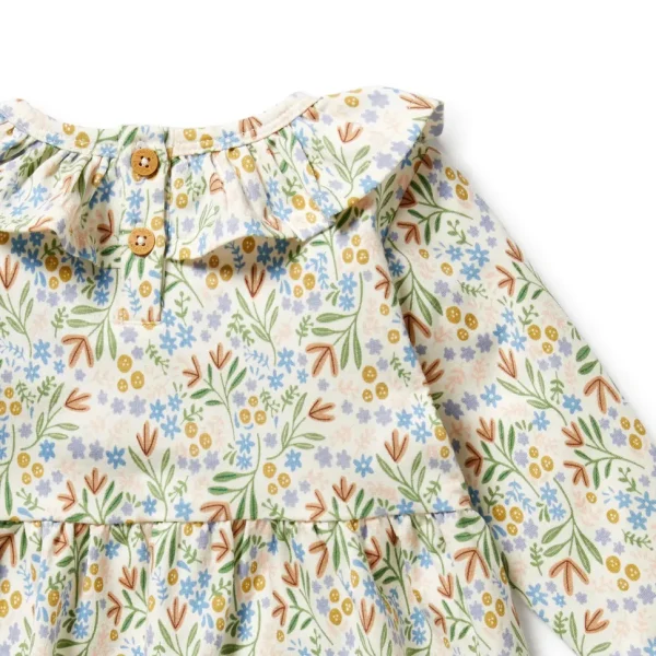 Tinker Floral Organic Ruffle Dress