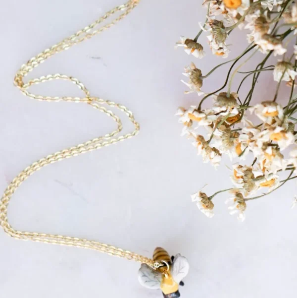 Tiny Bee Necklace