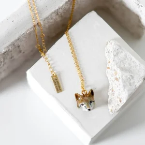 Tiny Tooth and Tail Fox Necklace