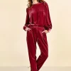 Velvet Cigarette Pants - Pink