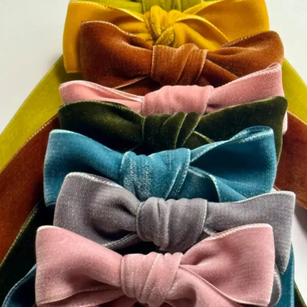 Velvet Hair Bows - Several Colors