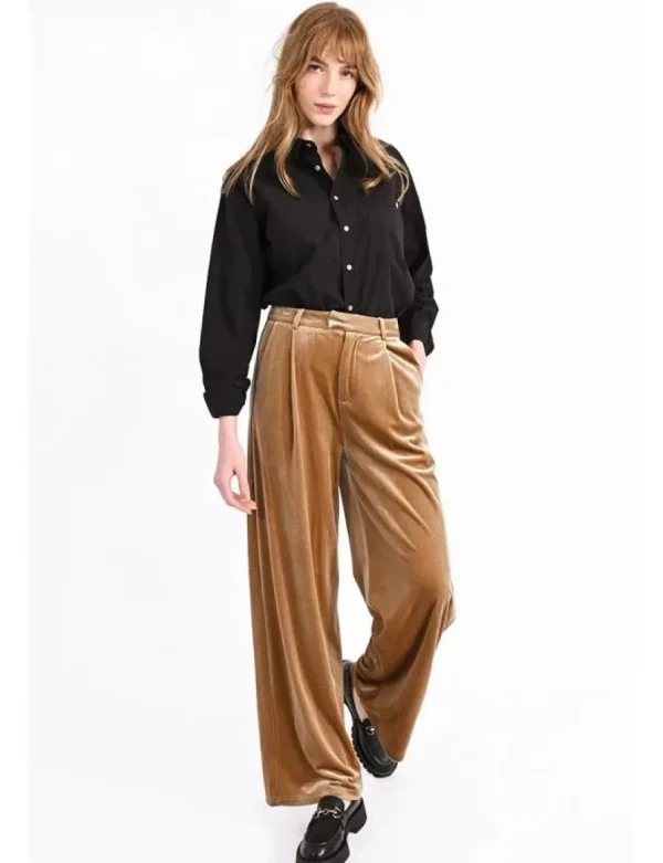 Velvet Pants - Beige