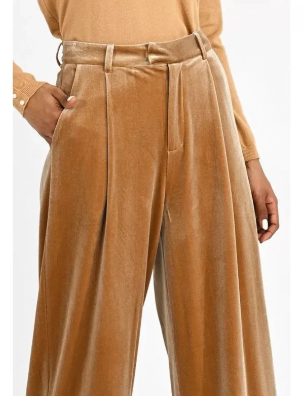 Velvet Pants - Beige